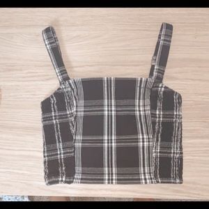 blank and white tank top